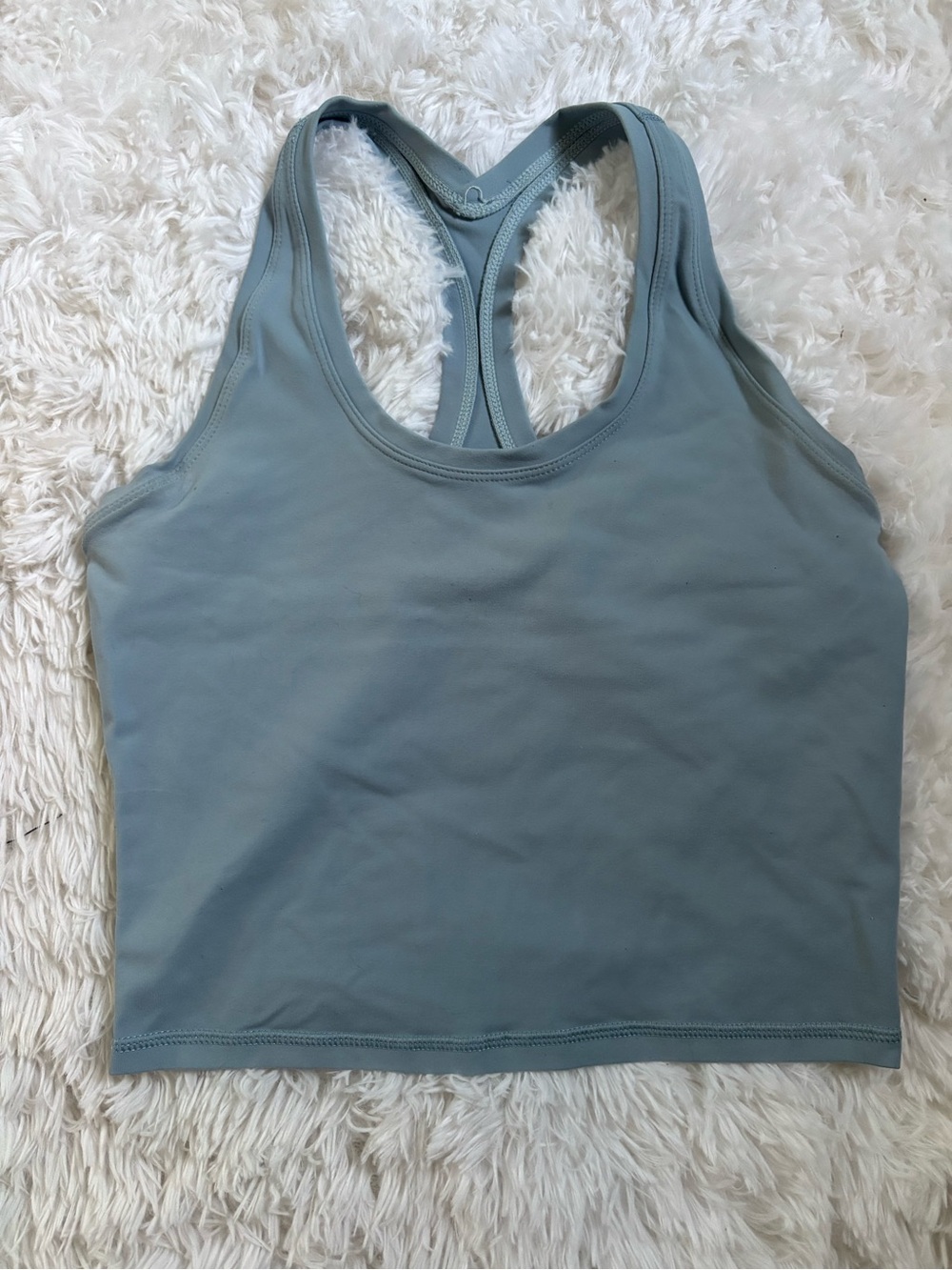 Light Blue Lululemon Racerback Cropped tank